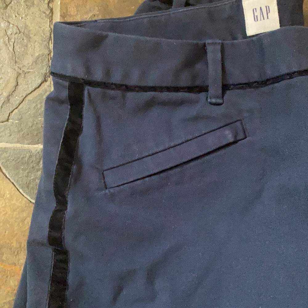 Gap skinny ankle pants Navy, velvet stripe Sz 6 - Picture 4 of 4